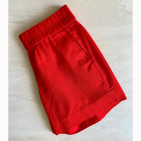 🍅HP🍅 J. Crew Womens Orange Pull-On Cotton Boardwalk Shorts - Picture 6 of 6